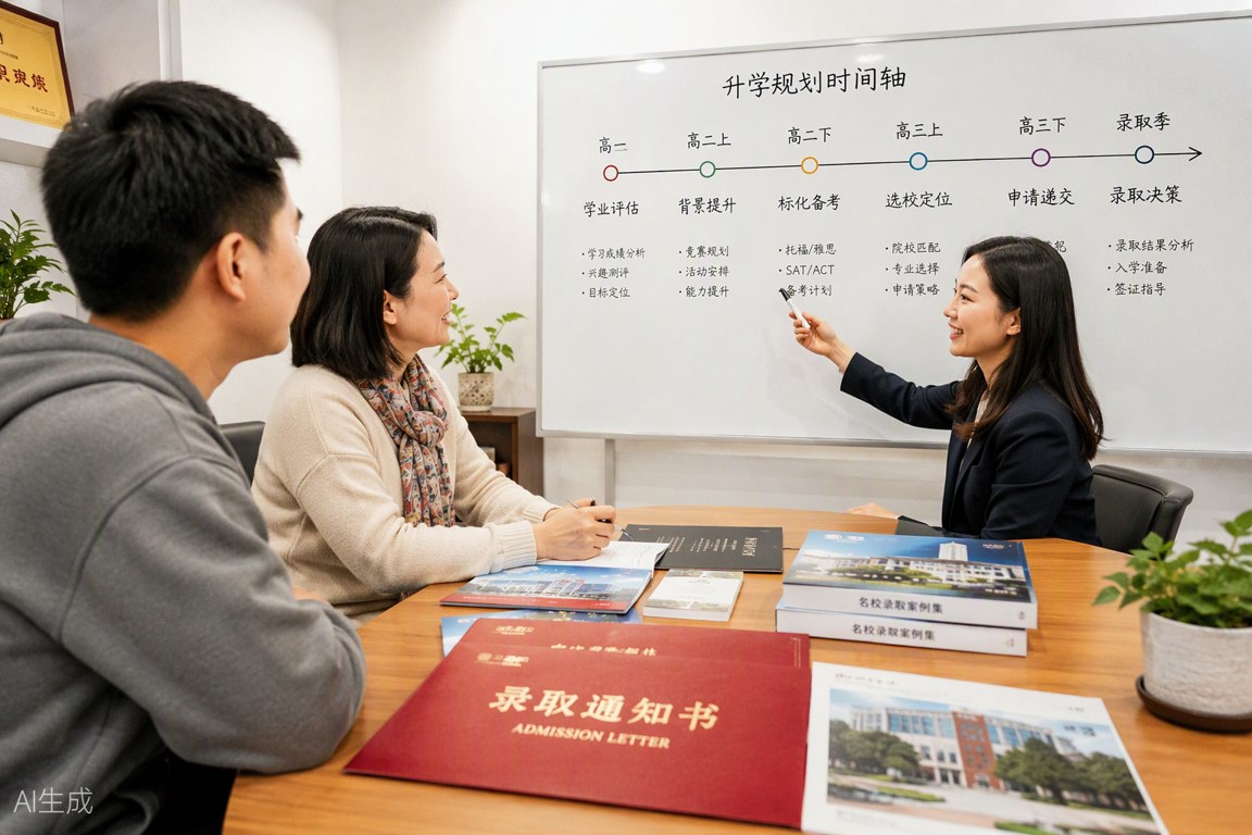 规划师为学员和家长讲解升学时间轴