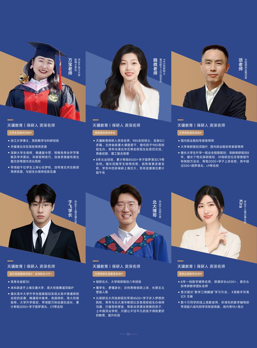 保研人10大IP名师团队阵容