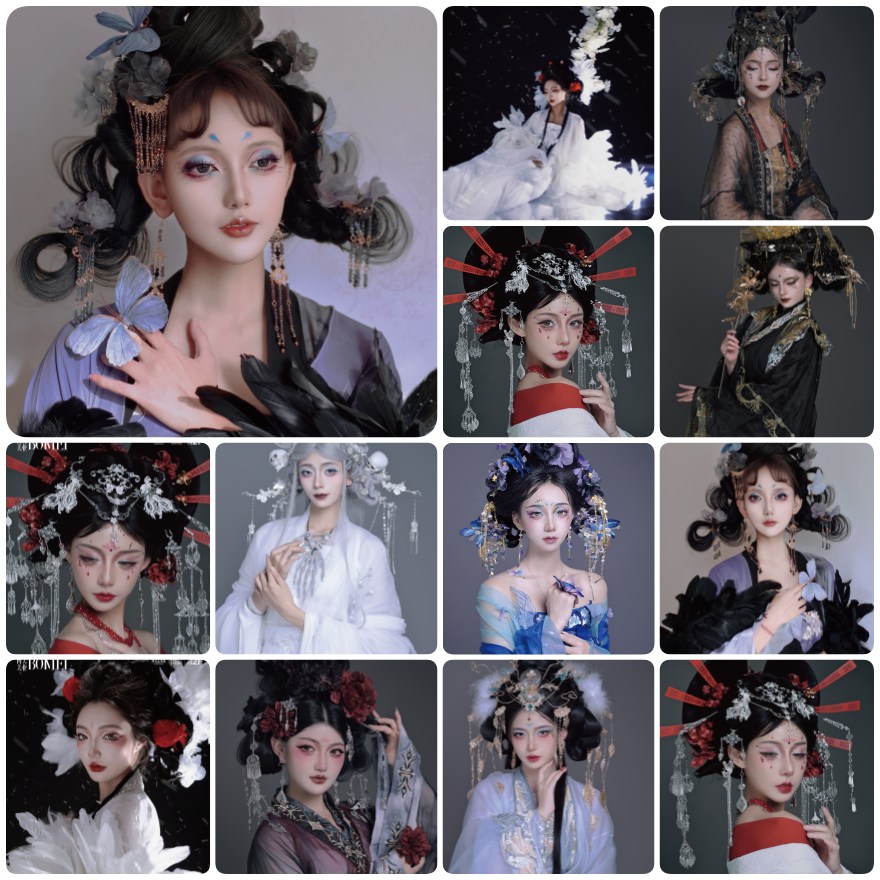 昆明博美美业培训学校化妆学员作品一览