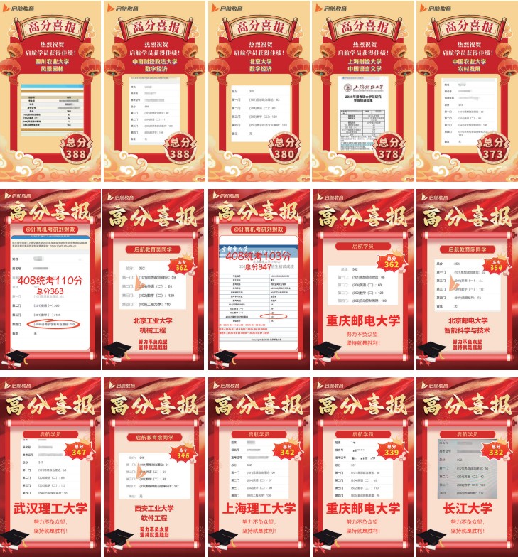 郑州启航考研学员考研上岸一览
