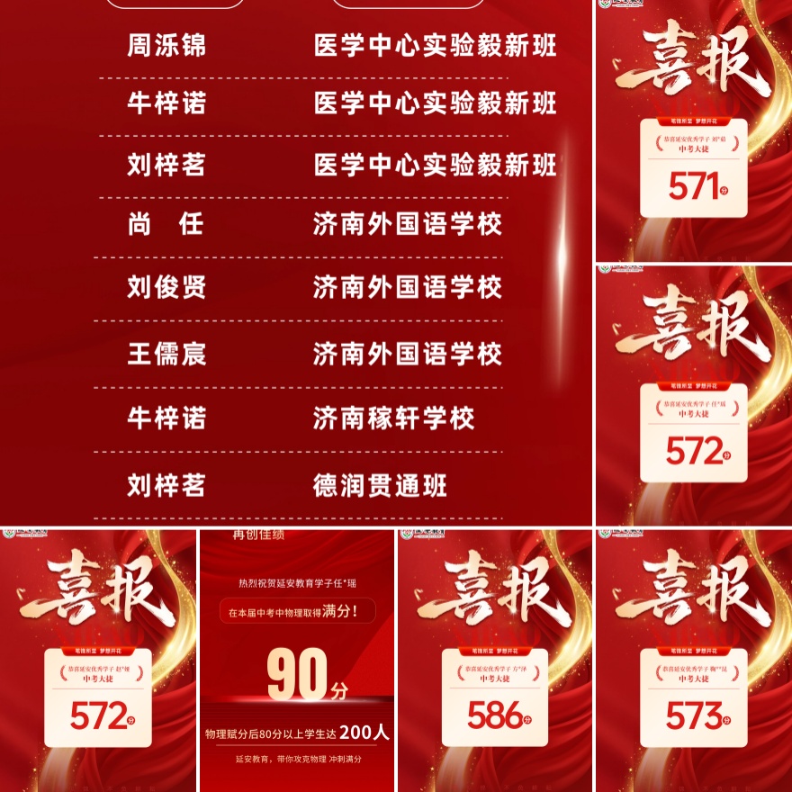 济南延安教育学员高分上岸一览