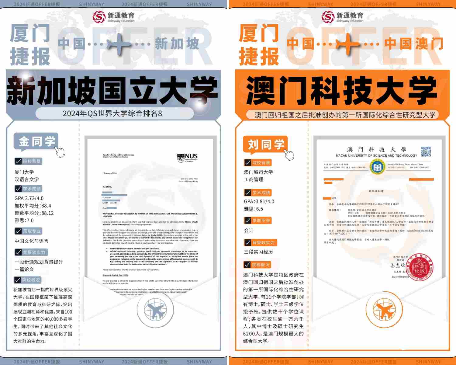 新通教育海外名校录取我校学生一览表（二）