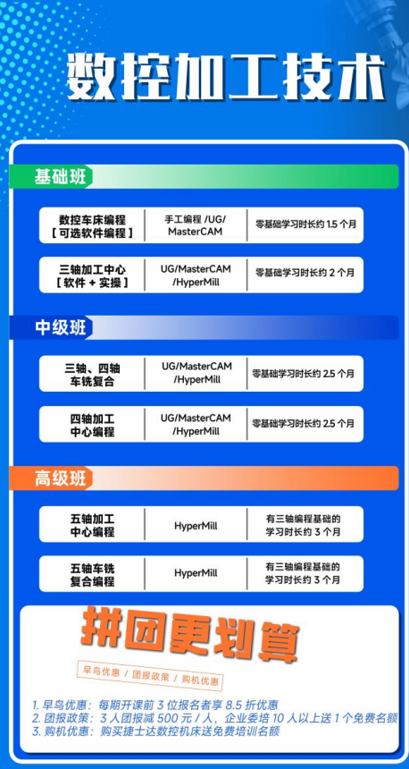 捷士达数控培训课程