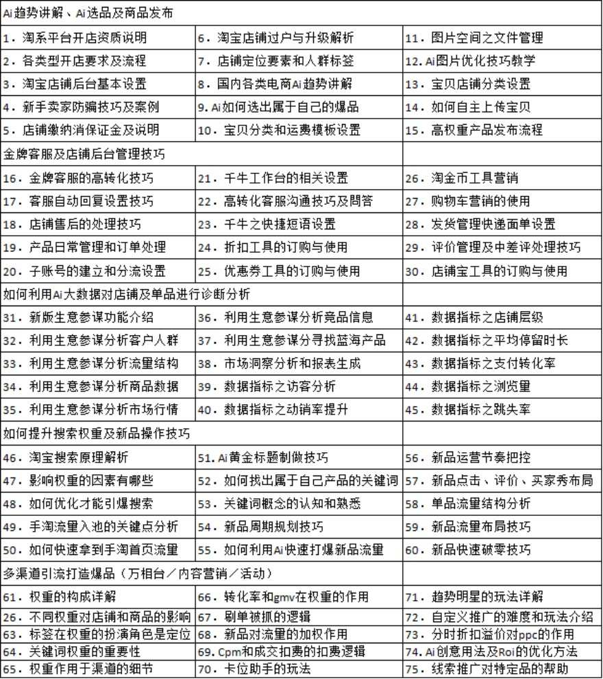 淘宝运营实战班