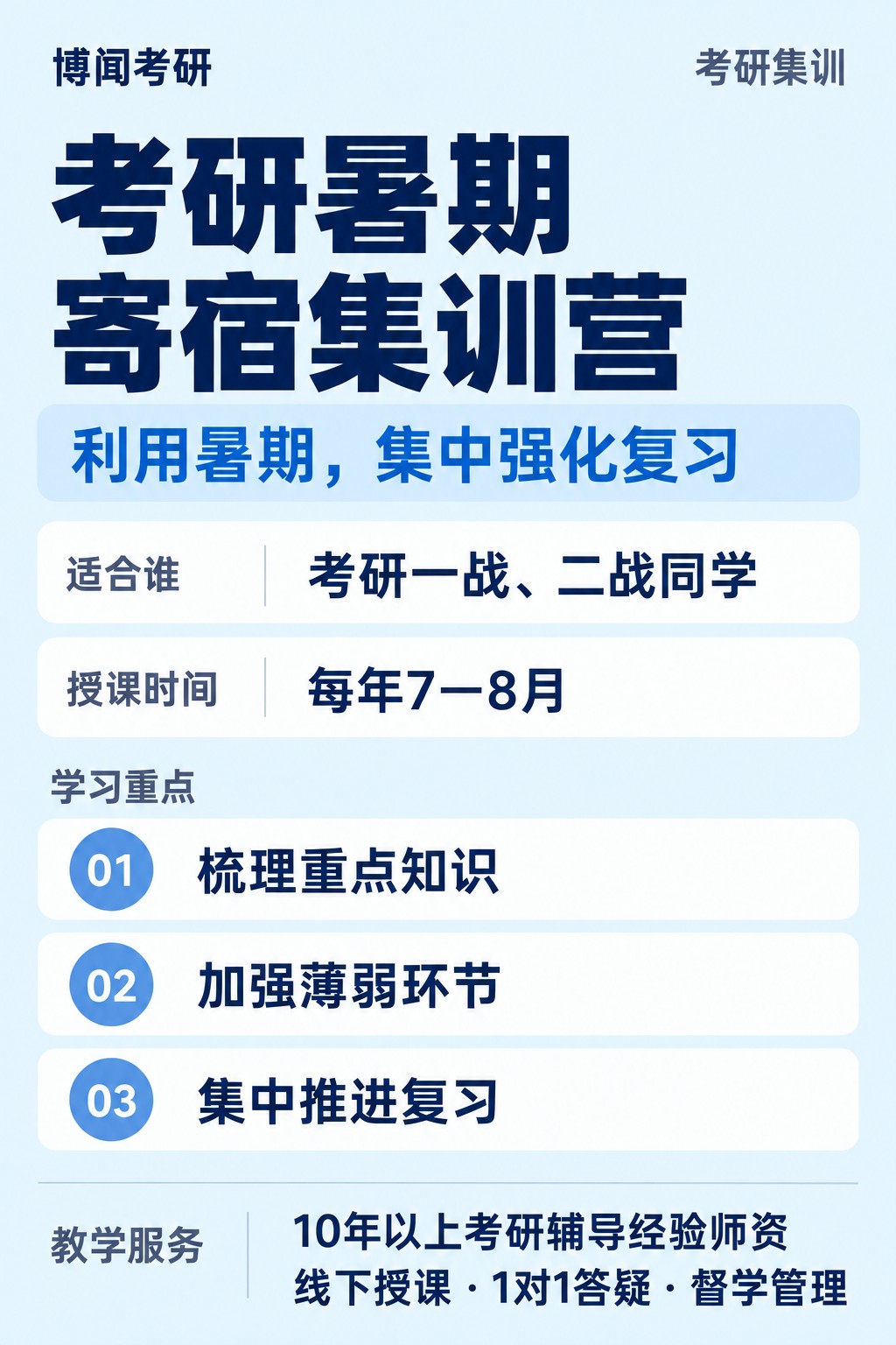 考研暑期寄宿集训营