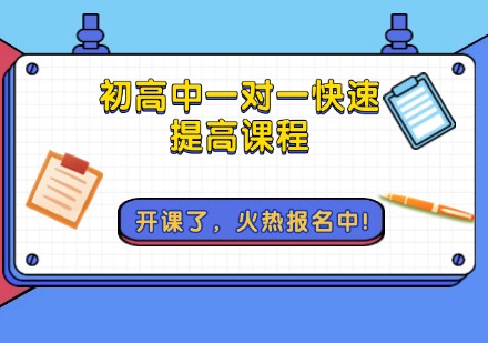 初高中一对一快速提高课程
