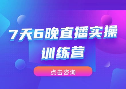 7天6晚直播实操训练营