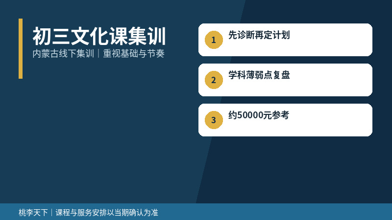 初三文化课集训